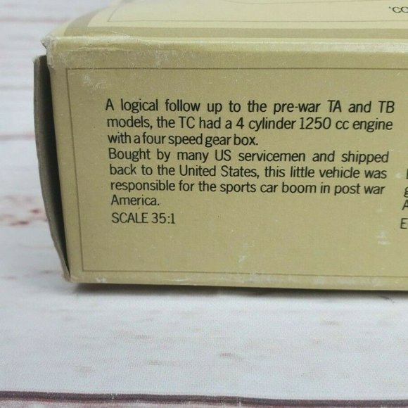 Vintage Diecast Model Car 1945 MG-TC #3 Scale 35:1 - Picture 5 of 9